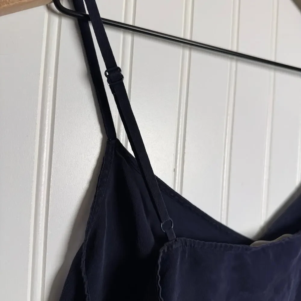 Boden 100% Silk Navy Blue Sheer Cami Tank Women’s Size 8 - Picture 6 of 10